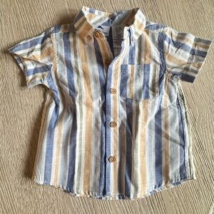 Tommy Bahama Baby / Toddler short sleeve striped button down/ NEW, 12 mo